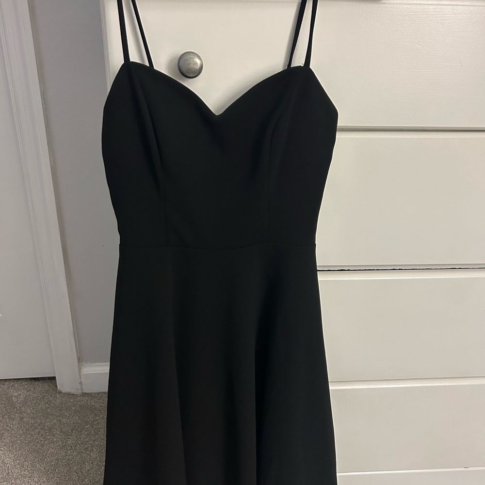 Elegant Black Spaghetti Strap Dress